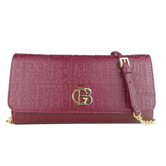 Elegant Burgundy Calf Leather Crossbody Bag