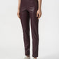 Eco-Leather Chic Cross Leggings in Purple
