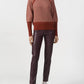 Eco-Leather Chic Cross Leggings in Purple