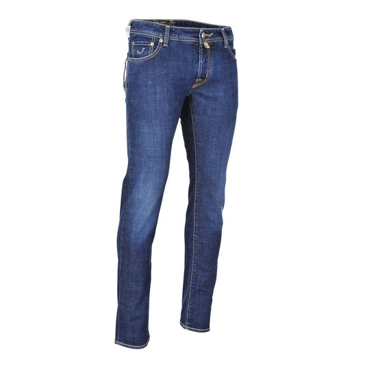Elegant Regular Fit Denim with Silver Accents
