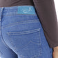 Elegant Light Blue Stretch Denim