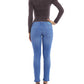 Elegant Light Blue Stretch Denim