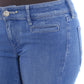 Elegant Light Blue Stretch Denim