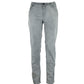 Elegant Grey Elasticized Denim Jeans