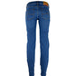 Elegant Blue Denim Five-Pocket Style
