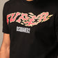 Sleek Black Logo Tee with Classic Roundneck