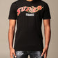 Sleek Black Logo Tee with Classic Roundneck