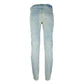 Chic Straight Leg Denim with Leather Accents