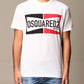 Chic White Cotton Tee with Graphic Accent