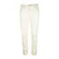 Elegant White Stretch Denim Jeans
