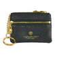 Elegant Black Leather Keychain Zip