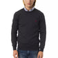 Embroidered Crew Neck Merino Wool Sweater