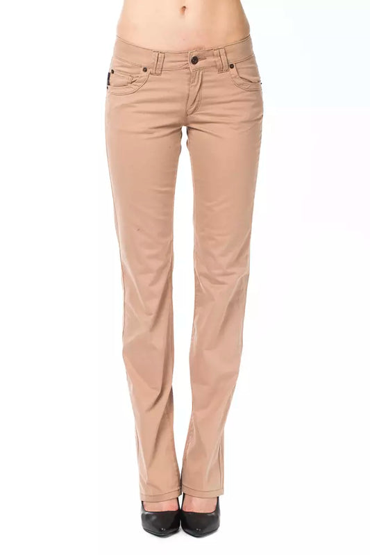 Chic Beige Regular Fit Pants for Women