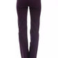Elegant Purple Slim Pants with Chic Detailing