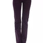 Elegant Purple Slim Pants with Chic Detailing