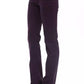 Elegant Purple Slim Pants with Chic Detailing