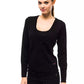 Chic V-Neck Logo Sweater - Wool & Acrylic Blend