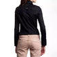 Chic Slim Fit Black Shirt with Medium Collar