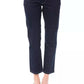 Chic Blue Capri Jeans with Button Details