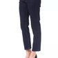Chic Blue Capri Jeans with Button Details