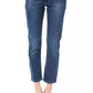 Chic Light Blue Capri Jeans with Button Details