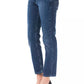Chic Light Blue Capri Jeans with Button Details