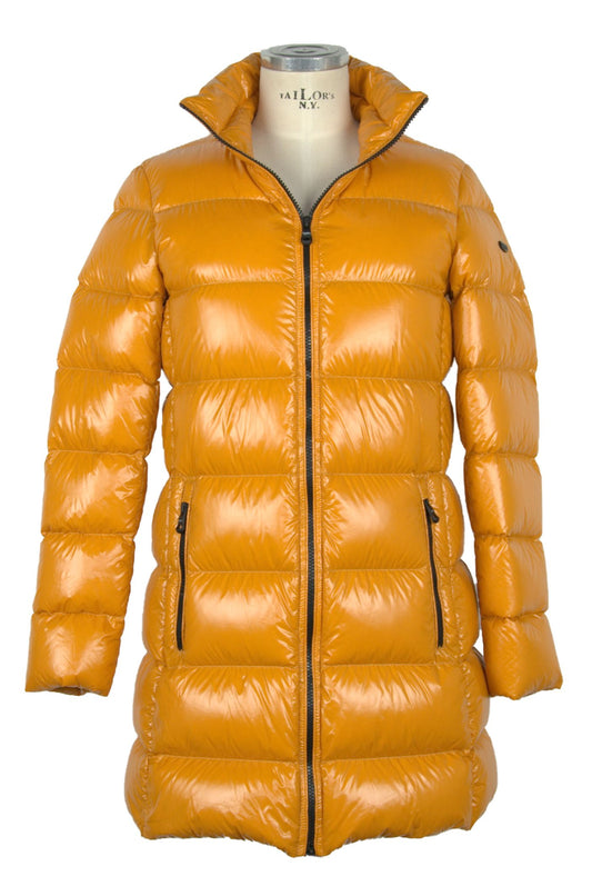 Chic Long Ellis Down Jacket in Gleaming Yellow