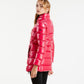 Chic Fuchsia Long Down Jacket for Stylish Warmth