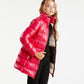 Chic Fuchsia Long Down Jacket for Stylish Warmth