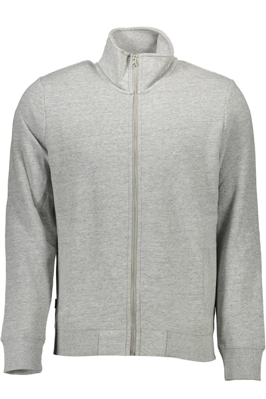 Chic Gray Long-Sleeved Zip Sweatshirt