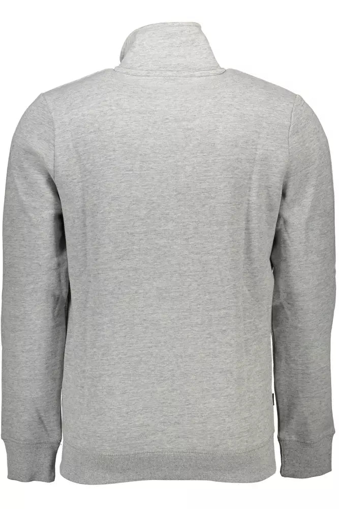 Sleek Long-Sleeved Zip Sweatshirt in Gray