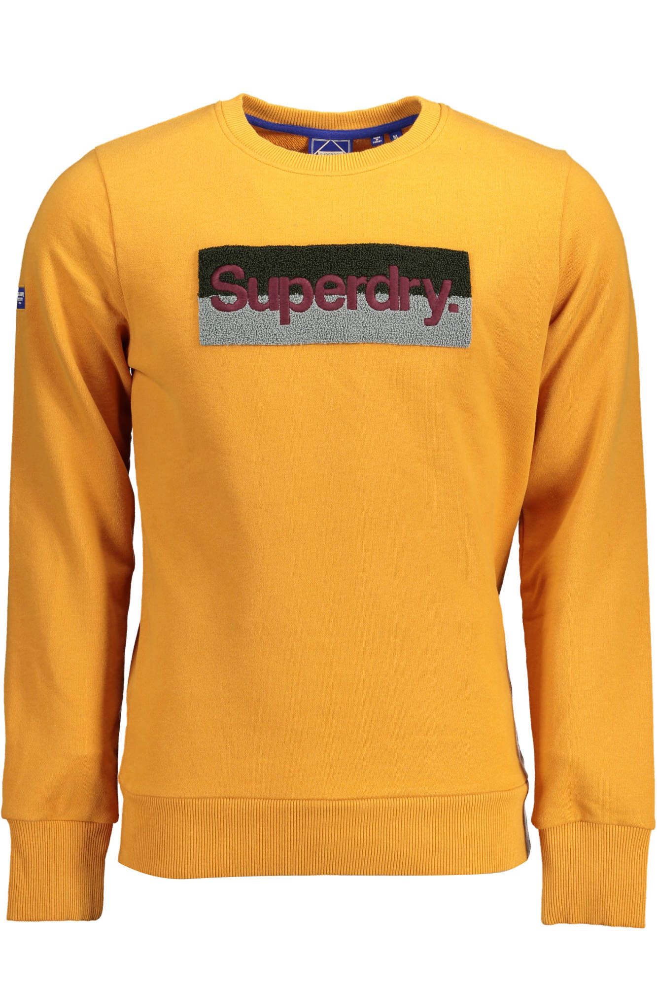 Orange Embroidered Crew Neck Sweater