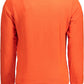 Chic Orange Cotton Sweatshirt with Embroidery