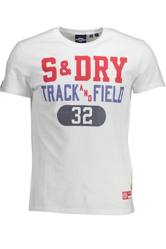 Sleek White Cotton Crew Neck Tee