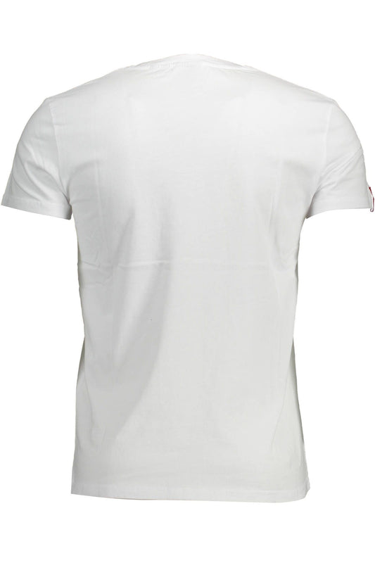 Sleek White Cotton Crew Neck Tee