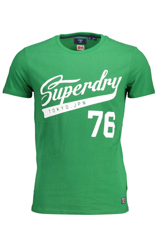 Classic Crew Neck Logo Tee in Green