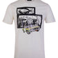 Sophisticated White Cotton Tee with Colorful Print