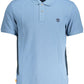 Chic Blue Cotton Polo with Embroidered Logo