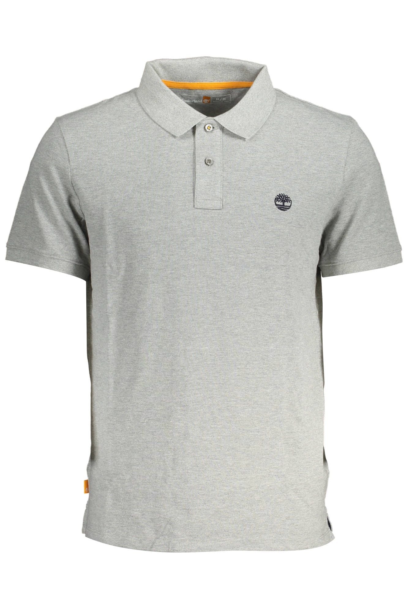 Elegant Gray Cotton Polo Shirt