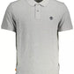 Sleek Gray Polo with Subtle Embroidery