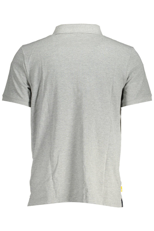 Elegant Gray Cotton Polo Shirt