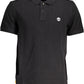 Sleek Black Polo Shirt with Emblem