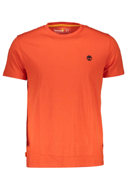 Slim-Fit Organic Cotton Tee in Sunset Orange