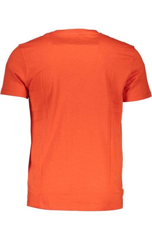 Slim-Fit Organic Cotton Tee in Sunset Orange