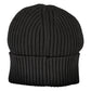 Sleek Embroidered Logo Cap in Black