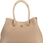 Chic Beige Double Compartment Shoulder Bag