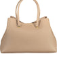 Chic Beige Double Compartment Shoulder Bag
