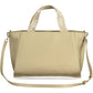 Chic Beige Handbag with Contrasting Details
