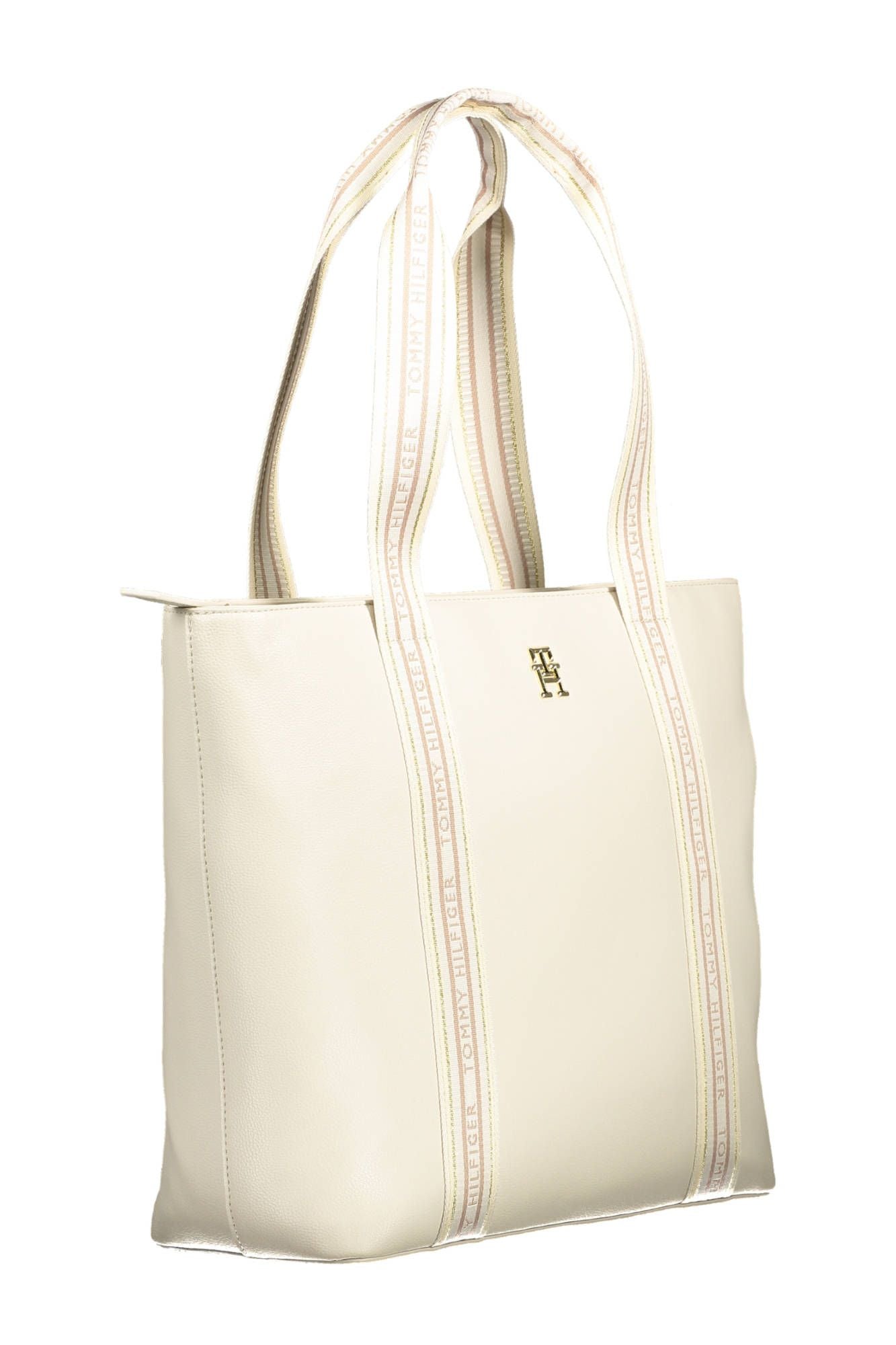 Chic Beige Shoulder Bag with Contrasting Details