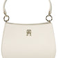 Chic White Contrast Detail Shoulder Bag